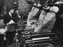 Newspaper Founder Robert S. Abbott Checking Printing Press at the African American Newspaper-Gordon Coster-Photographic Print