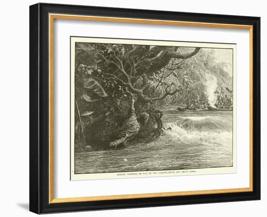Gordon Fighting His Way Up the Yangtze River and Grand Canal-null-Framed Giclee Print