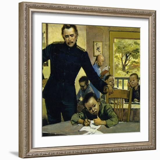 Gordon Helped Impoverished Children, Teaching Them in His House in Gravesend-Alberto Salinas-Framed Giclee Print