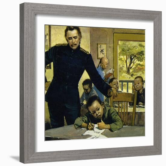 Gordon Helped Impoverished Children, Teaching Them in His House in Gravesend-Alberto Salinas-Framed Giclee Print