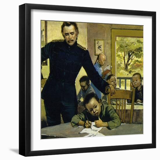 Gordon Helped Impoverished Children, Teaching Them in His House in Gravesend-Alberto Salinas-Framed Giclee Print