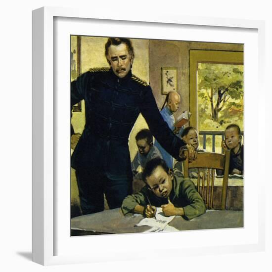 Gordon Helped Impoverished Children, Teaching Them in His House in Gravesend-Alberto Salinas-Framed Giclee Print