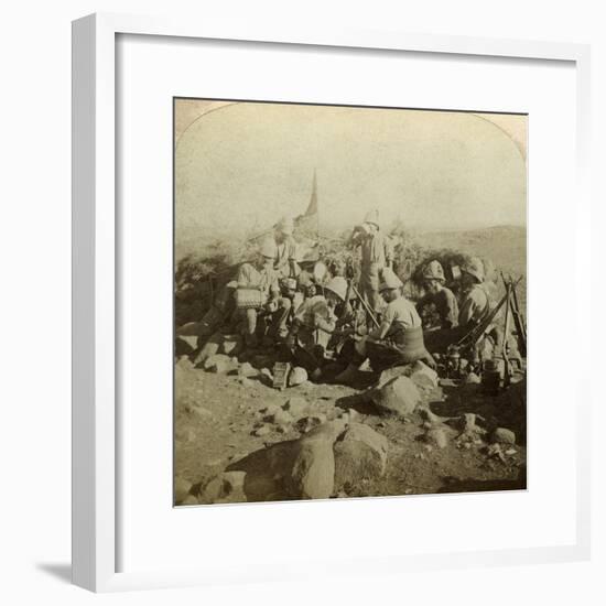 Gordon Highland Signallers on Signal Hill, Euslin, South Africa, Boer War, 1899-1902-Underwood & Underwood-Framed Photographic Print