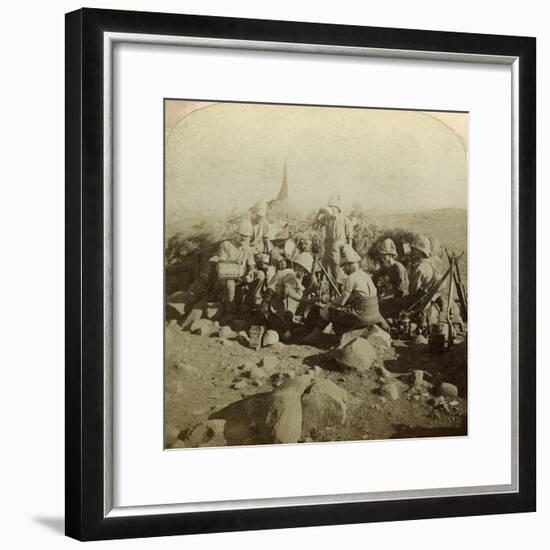 Gordon Highland Signallers on Signal Hill, Euslin, South Africa, Boer War, 1899-1902-Underwood & Underwood-Framed Photographic Print