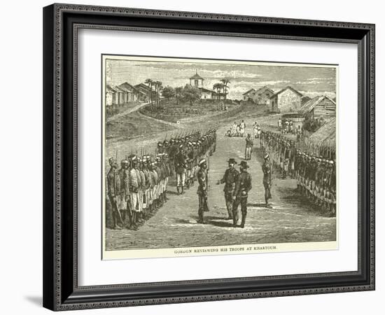 Gordon Reviewing His Troops at Khartoum-null-Framed Giclee Print