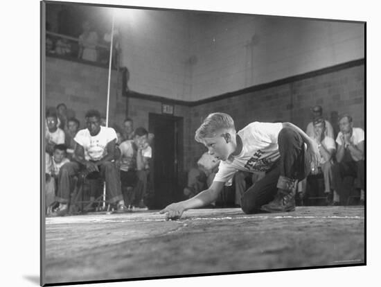 Gordon Rowse Shooting Marbles in the Finals-Francis Miller-Mounted Photographic Print