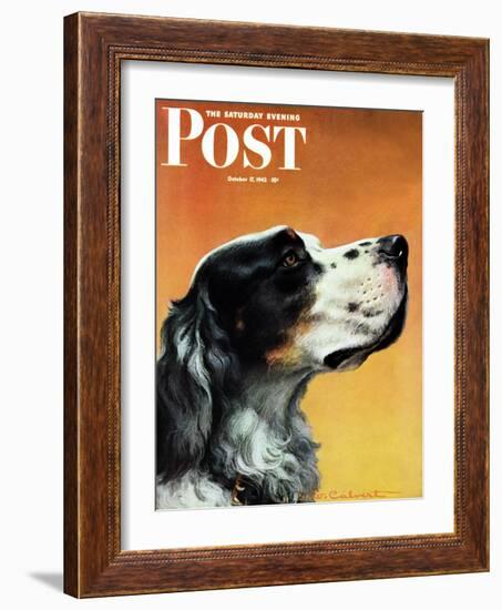 "Gordon Setter," Saturday Evening Post Cover, October 17, 1942-W.W. Calvert-Framed Giclee Print