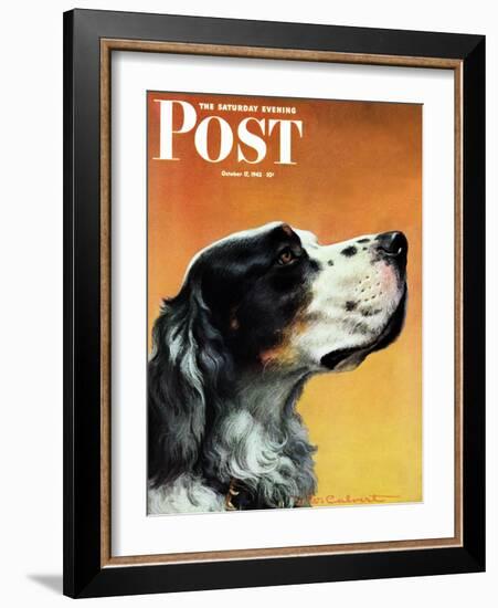 "Gordon Setter," Saturday Evening Post Cover, October 17, 1942-W.W. Calvert-Framed Giclee Print