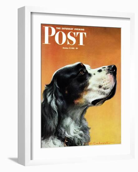 "Gordon Setter," Saturday Evening Post Cover, October 17, 1942-W.W. Calvert-Framed Giclee Print