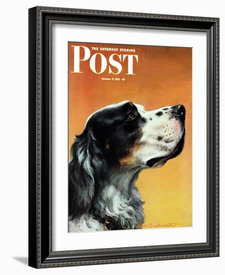 "Gordon Setter," Saturday Evening Post Cover, October 17, 1942-W.W. Calvert-Framed Giclee Print