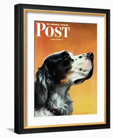 "Gordon Setter," Saturday Evening Post Cover, October 17, 1942-W.W. Calvert-Framed Giclee Print