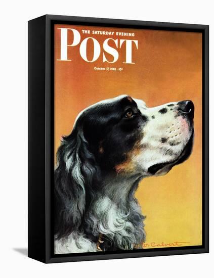 "Gordon Setter," Saturday Evening Post Cover, October 17, 1942-W.W. Calvert-Framed Premier Image Canvas