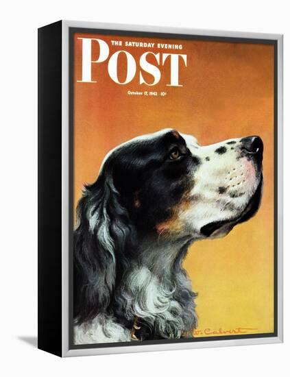 "Gordon Setter," Saturday Evening Post Cover, October 17, 1942-W.W. Calvert-Framed Premier Image Canvas