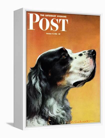 "Gordon Setter," Saturday Evening Post Cover, October 17, 1942-W.W. Calvert-Framed Premier Image Canvas