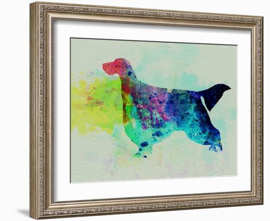 Gordon Setter Watercolor-NaxArt-Framed Art Print