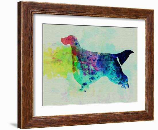 Gordon Setter Watercolor-NaxArt-Framed Art Print