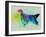 Gordon Setter Watercolor-NaxArt-Framed Art Print