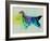 Gordon Setter Watercolor-NaxArt-Framed Art Print