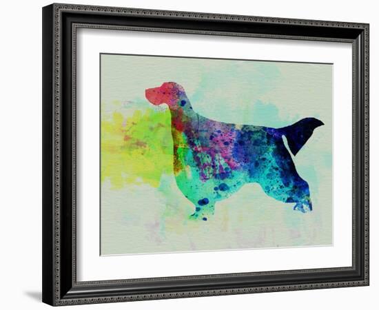 Gordon Setter Watercolor-NaxArt-Framed Art Print