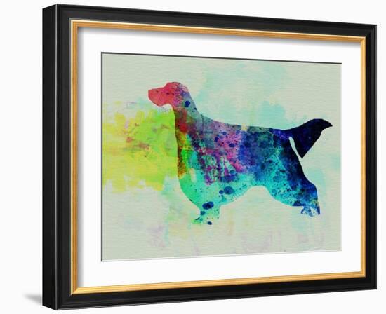 Gordon Setter Watercolor-NaxArt-Framed Art Print