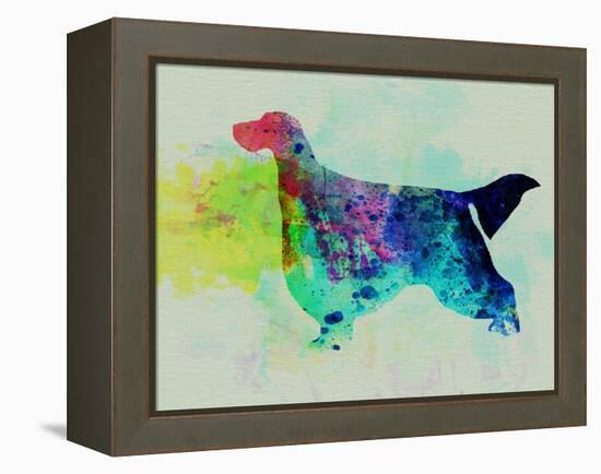 Gordon Setter Watercolor-NaxArt-Framed Stretched Canvas