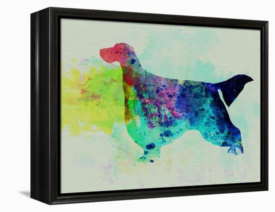 Gordon Setter Watercolor-NaxArt-Framed Stretched Canvas