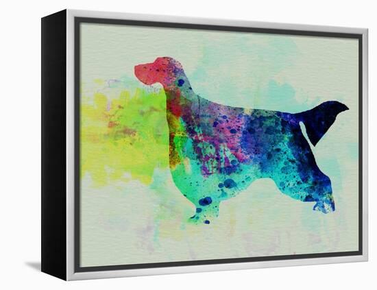 Gordon Setter Watercolor-NaxArt-Framed Stretched Canvas