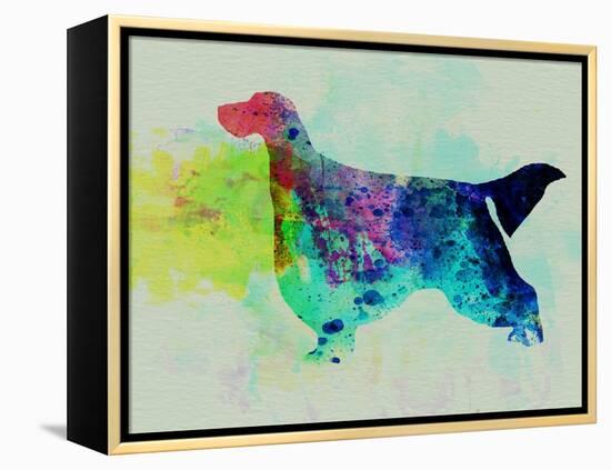 Gordon Setter Watercolor-NaxArt-Framed Stretched Canvas