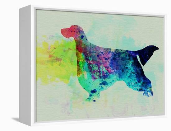 Gordon Setter Watercolor-NaxArt-Framed Stretched Canvas