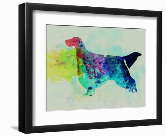 Gordon Setter Watercolor-NaxArt-Framed Art Print