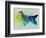 Gordon Setter Watercolor-NaxArt-Framed Art Print