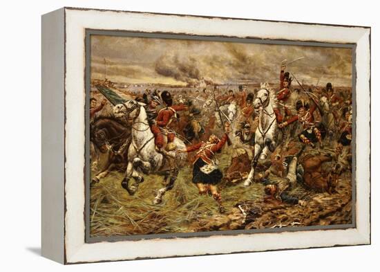 Gordons and Greys to the Front! Incident at Waterloo-Stanley Berkeley-Framed Premier Image Canvas