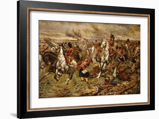 Gordons and Greys to the Front, Incident at Waterloo-Stanley Berkeley-Framed Giclee Print