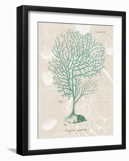 Gorgonia Granulata on Linen Sea Foam-Wild Apple Portfolio-Framed Art Print