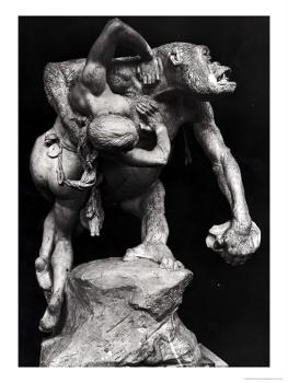 'Gorilla Abducting a Woman' Giclee Print - Emmanuel Fremiet | Art.com