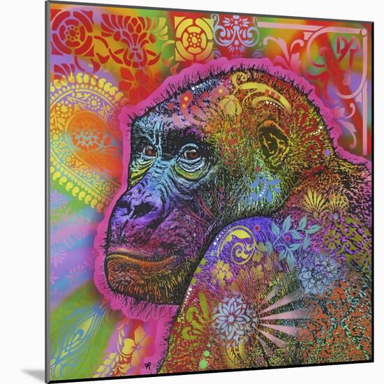 Gorilla, Monkeys, Chimp, Pop Art, Animals, Looking over your shoulder, Stencils, Colorful-Russo Dean-Mounted Giclee Print