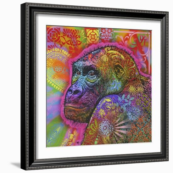 Gorilla, Monkeys, Chimp, Pop Art, Animals, Looking over your shoulder, Stencils, Colorful-Russo Dean-Framed Giclee Print