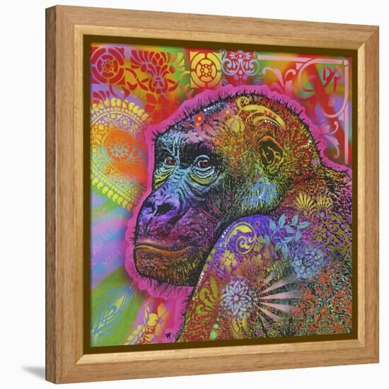 Gorilla, Monkeys, Chimp, Pop Art, Animals, Looking over your shoulder, Stencils, Colorful-Russo Dean-Framed Premier Image Canvas