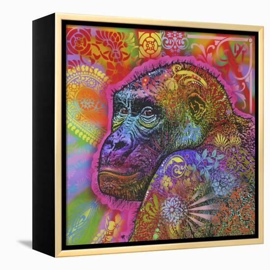 Gorilla, Monkeys, Chimp, Pop Art, Animals, Looking over your shoulder, Stencils, Colorful-Russo Dean-Framed Premier Image Canvas