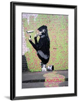 Gorilla-Banksy-Framed Giclee Print
