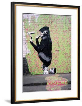Gorilla-Banksy-Framed Giclee Print