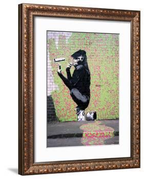 Gorilla-Banksy-Framed Giclee Print
