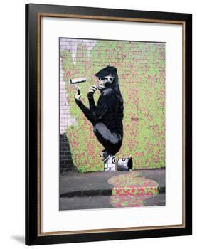 Gorilla-Banksy-Framed Giclee Print