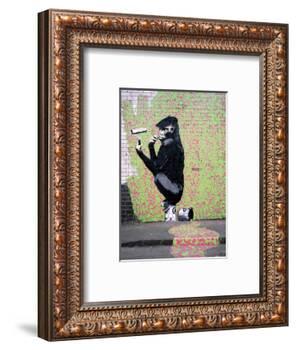 Gorilla-Banksy-Framed Giclee Print