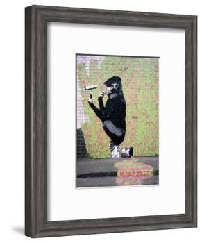 Gorilla-Banksy-Framed Giclee Print