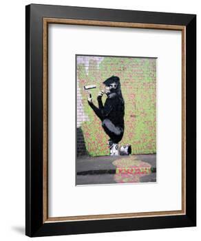 Gorilla-Banksy-Framed Giclee Print