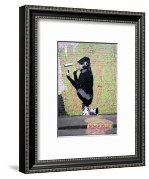 Gorilla-Banksy-Framed Giclee Print