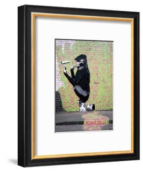 Gorilla-Banksy-Framed Giclee Print