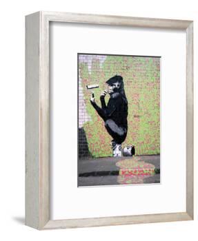 Gorilla-Banksy-Framed Giclee Print