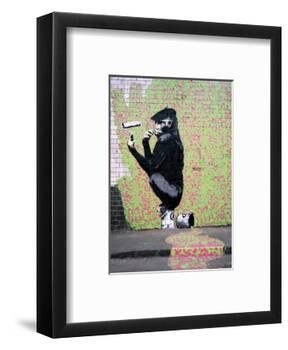 Gorilla-Banksy-Framed Giclee Print